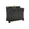 Brookfield 48" Single Vanity, Black Onyx w/3 CM Charcoal Soapstone Silestone Top