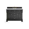 Brookfield 48" Single Vanity, Black Onyx w/ 3 CM Ethereal Noctis Silestone Top