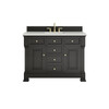 Brookfield 48" Single Vanity, Black Onyx w/ 3 CM Lime Delight Silestone Top