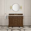 Brookfield 48" Single Vanity, Honey Oak w/3 CM Carrara White Marble Top