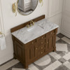 Brookfield 48" Single Vanity, Honey Oak w/3 CM Carrara White Marble Top