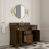 Brookfield 48" Single Vanity, Honey Oak w/ 3 CM Charcoal Soapstone Silestone Top