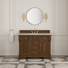 Brookfield 48" Single Vanity, Honey Oak w/ 3 CM Eternal Jasmine Pearl Silestone Top