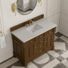 Brookfield 48" Single Vanity, Honey Oak w/ 3 CM Eternal Jasmine Pearl Silestone Top