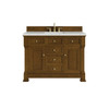 Brookfield 48" Single Vanity, Honey Oak w/ 3 CM Ethereal Noctis Silestone Top