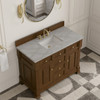 Brookfield 48" Single Vanity, Honey Oak w/ 3 CM Victorian Silver Silestone Top