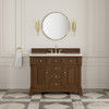 Brookfield 48" Single Vanity, Honey Oak,  w/ 3 CM White Zeus Silestone Top