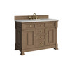 Brookfield 48" Single Vanity, Pecan w/3 CM Eternal Jasmine Pearl Silestone Top