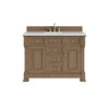 Brookfield 48" Single Vanity, Pecan w/ 3 CM Ethereal Noctis Silestone Top