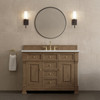 Brookfield 48" Single Vanity, Pecan w/ 3 CM Ethereal Noctis Silestone Top