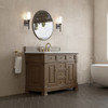 Brookfield 48" Single Vanity, Pecan w/ 3 CM Ethereal Noctis Silestone Top