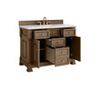 Brookfield 48" Single Vanity, Pecan w/ 3 CM Ethereal Noctis Silestone Top