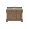 Brookfield 48" Single Vanity, Pecan, w/ 3 CM Lime Delight Silestone Top