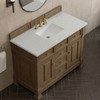 Brookfield 48" Single Vanity, Pecan, w/ 3 CM Lime Delight Silestone Top