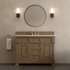 Brookfield 48" Single Vanity, Pecan, w/ 3 CM Siberian Silestone Top w/FreePower Wireless Charger