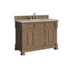 Brookfield 48" Single Vanity, Pecan w/ 3 CM Victorian Silver Silestone Top w/ FreePower Wireless Charger