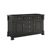 Brookfield 60" Double Vanity, Black Onyx w/3 CM Eternal Jasmine Pearl Silestone Top