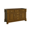 Brookfield 60" Double Vanity, Honey Oak w/ 3 CM Eternal Jasmine Pearl Silestone Top