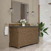 Brookfield 60" Double Vanity, Pecan w/ 3 CM Parisien Bleu Silestone Top