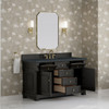 Brookfield 60" Single Vanity, Black Onyx w/3 CM Charcoal Soapstone Silestone Top