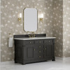 Brookfield 60" Single Vanity, Black Onyx w/ 3 CM Ethereal Noctis Silestone Top