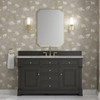 Brookfield 60" Single Vanity, Black Onyx w/ 3 CM Victorian Silver Silestone Top