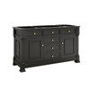 Brookfield 60" Single Vanity, Black Onyx, w/ 3 CM White Zeus Silestone Top