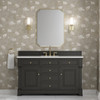 Brookfield 60" Single Vanity, Black Onyx, w/ 3 CM White Zeus Silestone Top