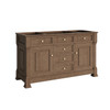 Brookfield 60" Single Vanity, Pecan w/ 3 CM Charcoal Soapstone Silestone Top