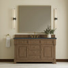 Brookfield 60" Single Vanity, Pecan w/ 3 CM Charcoal Soapstone Silestone Top