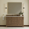 Brookfield 60" Single Vanity, Pecan w/ 3 CM Ethereal Noctis Silestone Top