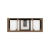 Brookfield 60" Single Vanity, Pecan w/ 3 CM Victorian Silver Silestone Top