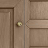 Brookfield 60" Single Vanity, Pecan w/ 3 CM Victorian Silver Silestone Top