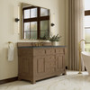 Brookfield 60" Single Vanity, Pecan w/ 3 CM Parisien Bleu Silestone Top w/ FreePower Wireless Charger