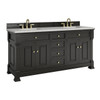 Brookfield 72" Double Vanity, Black Onyx w/ 3 CM Eternal Jasmine Pearl Silestone Top
