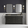 Brookfield 72" Double Vanity, Black Onyx w/ 3 CM Lime Delight Silestone Top