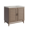 Portland 36" Single Vanity, Whitewashed Walnut, w/ 3 CM Siberian Silestone Top