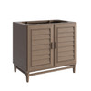Portland 36" Single Vanity Whitewashed Walnut w/ 3 CM Victorian Silver Silestone Top
