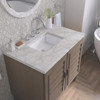 Portland 36" Single Vanity Whitewashed Walnut w/ 3 CM Victorian Silver Silestone Top