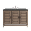Portland 48" Single Vanity Whitewashed Walnut w/ 3 CM Parisien Bleu Silestone Top