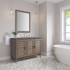 Portland 48" Single Vanity Whitewashed Walnut w/ 3 CM Parisien Bleu Silestone Top