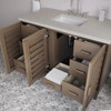 Portland 48" Single Vanity, Whitewashed Walnut, w/ 3 CM Siberian Silestone Top