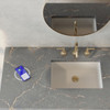 Portland 48" Single Vanity Whitewashed Walnut w/ 3 CM Parisien Bleu Silestone Top w/FreePower Wireless Charger