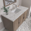 Portland 48" Single Vanity Whitewashed Walnut w/ 3 CM Victorian Silver Silestone Top w/FreePower Wireless Charger