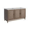 Portland 60" Double Vanity Whitewashed Walnut w/ 3 CM Lime Delight Silestone Top