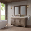 Portland 60" Double Vanity, Whitewashed Walnut, w/ 3 CM Tajnar Eclos Top