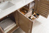 Portland 60" Double Vanity Whitewashed Walnut w/ 3 CM Eternal Jasmine Pearl Silestone Top w/FreePower Wireless Charger