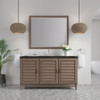 Portland 60" Single Vanity, Whitewashed Walnut, w/ 3 CM Phantome Eclos Top