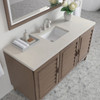 Portland 60" Single Vanity, Whitewashed Walnut, w/ 3 CM Siberian Silestone Top