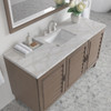Portland 60" Single Vanity Whitewashed Walnut w/ 3 CM Victorian Silver Silestone Top